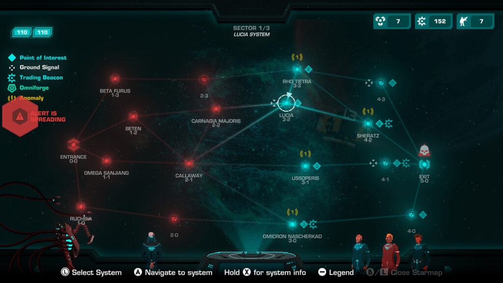 Crying Suns - system chart