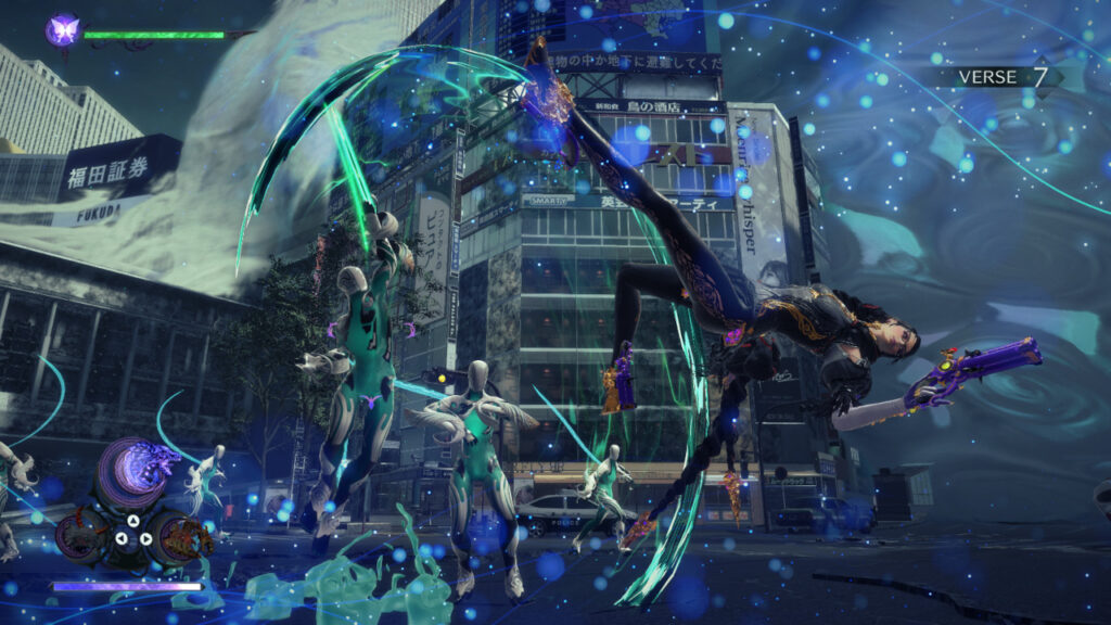 Bayonetta 3 screenshot bayonetta kicking a homunculus