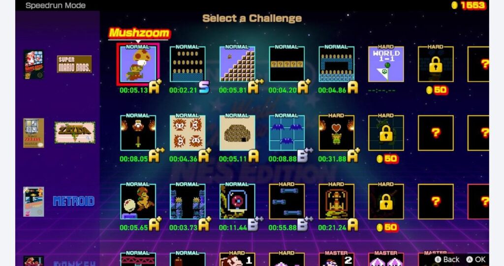 Nintendo_World_Championship NES challenges single player
