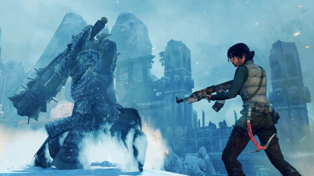 Tomb Raider Definitive Edition - Lara met geweer