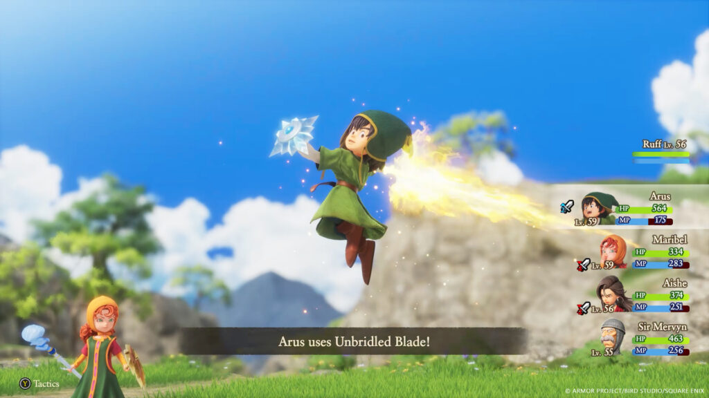 Dragon Quest VII Reimagined fight Screenshot