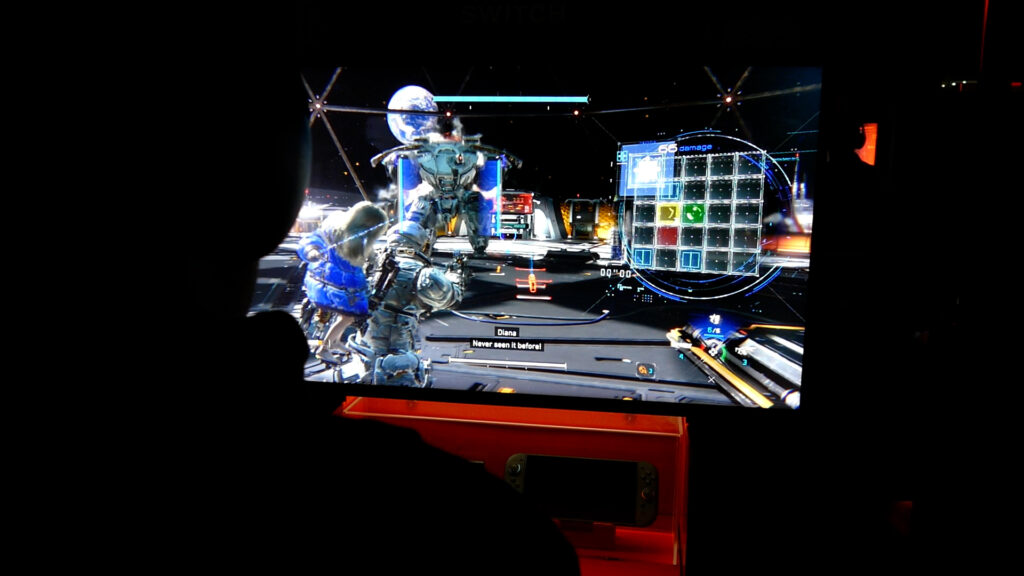 Pragmata Switch 2 offscreen ggameplay fight