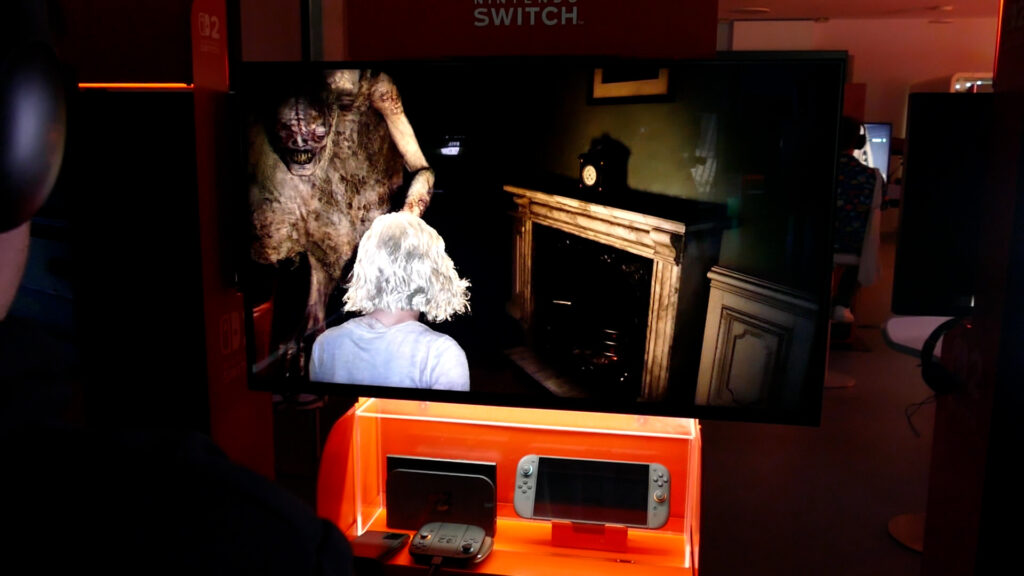 Resident Evil Requiem Switch 2 off screen gameplay monster