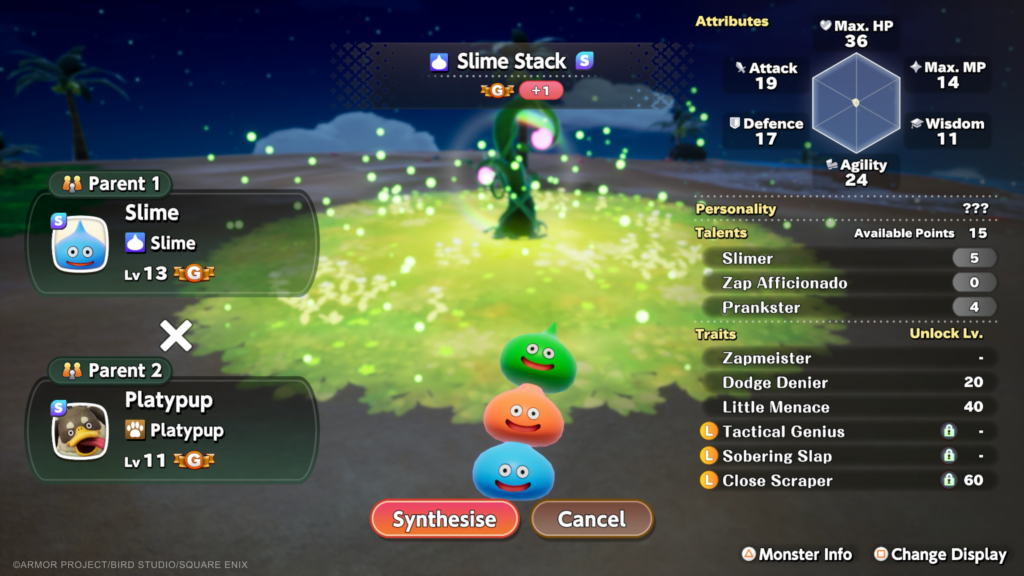 Dragon Quest Monsters synthesize
