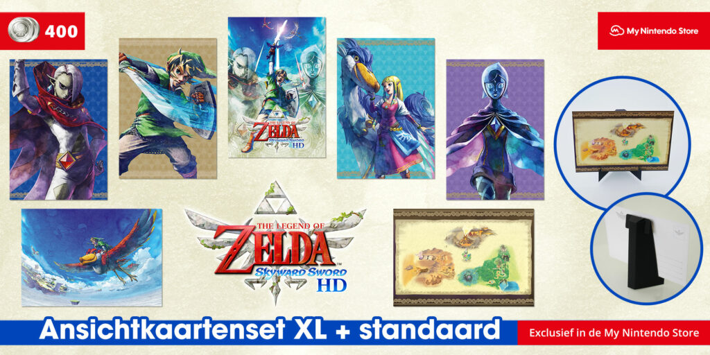 The Legend of Zelda Skyward Sword HD ansichtkaartenset XL + stanedaard