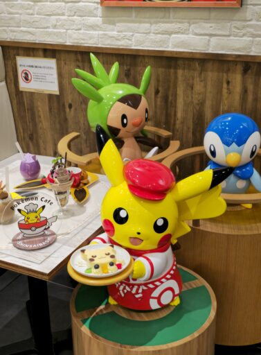 Pokémon Cafe set up table