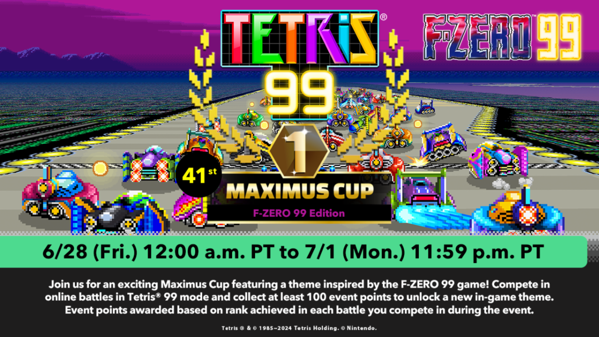 F-Zero 99 Maximus Cup Tetris 99 keyart