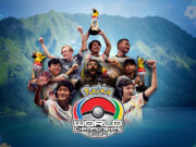Pokémon World Championships contestants posing with trophies