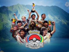 Pokémon World Championships contestants posing with trophies