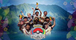 Pokémon World Championships contestants posing with trophies