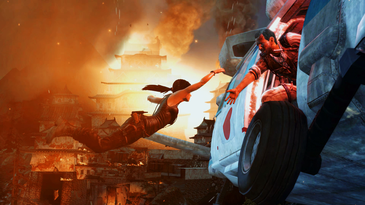 Tomb Raider Definitive Edition_3 Tomb Raider Definitive Edition - Lara springt in helikopter