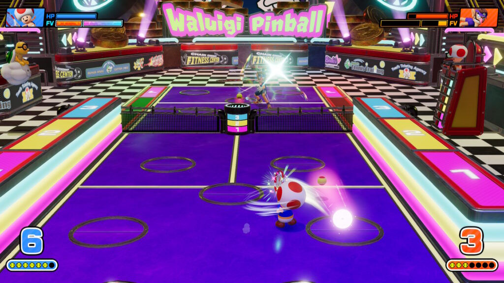 Mario Tennis Fever Waluigi´s flipperkast