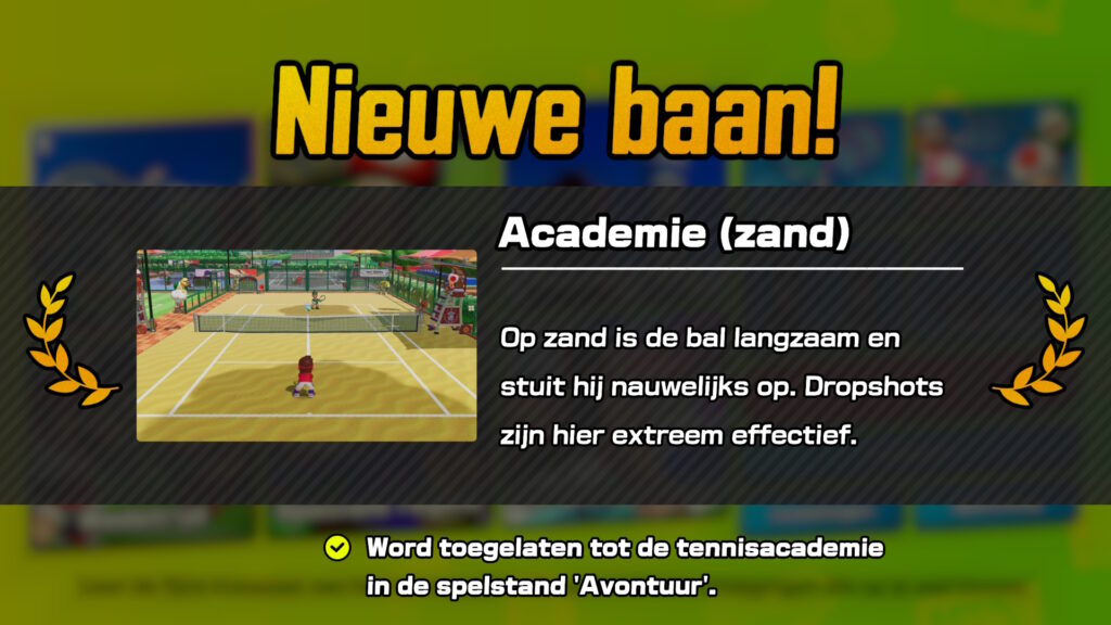 Mario Tennis Fever zandbaan
