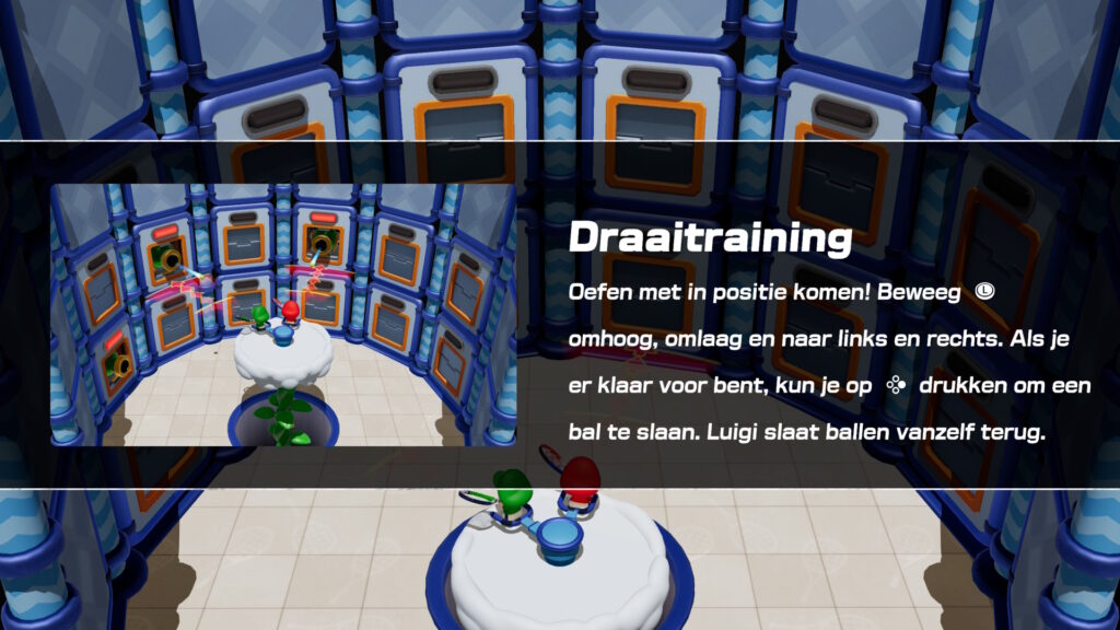 Mario Tennis Fever draaitraining