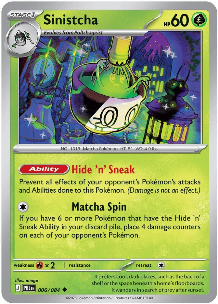 Pokemon tcg pitch black sinistcha