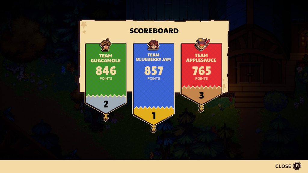 Farming Camp scoreboard