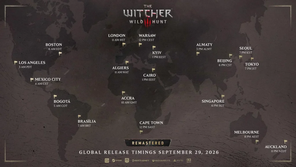 The Witcher 3 Remastered release tijd