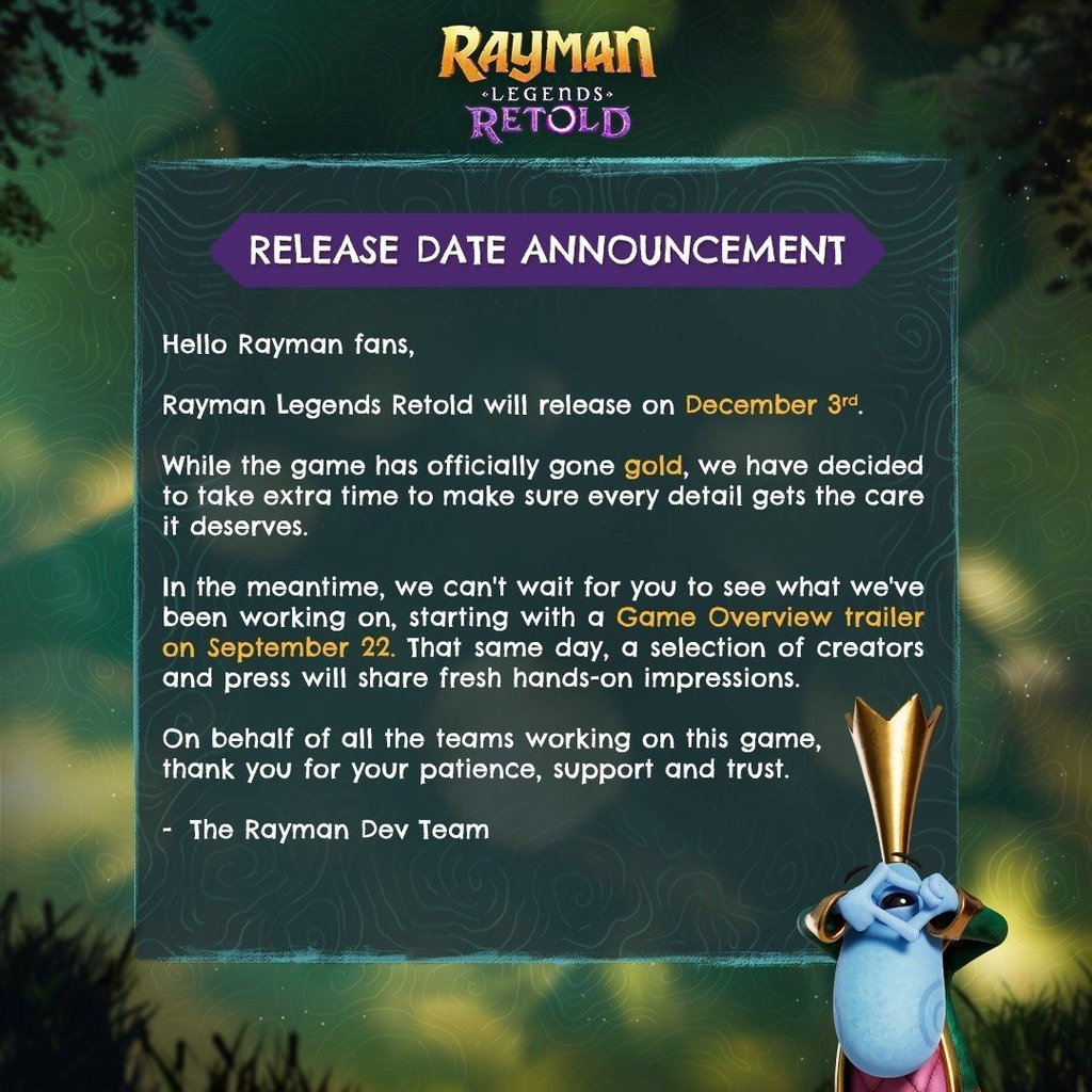 Rayman Legends Retold delay